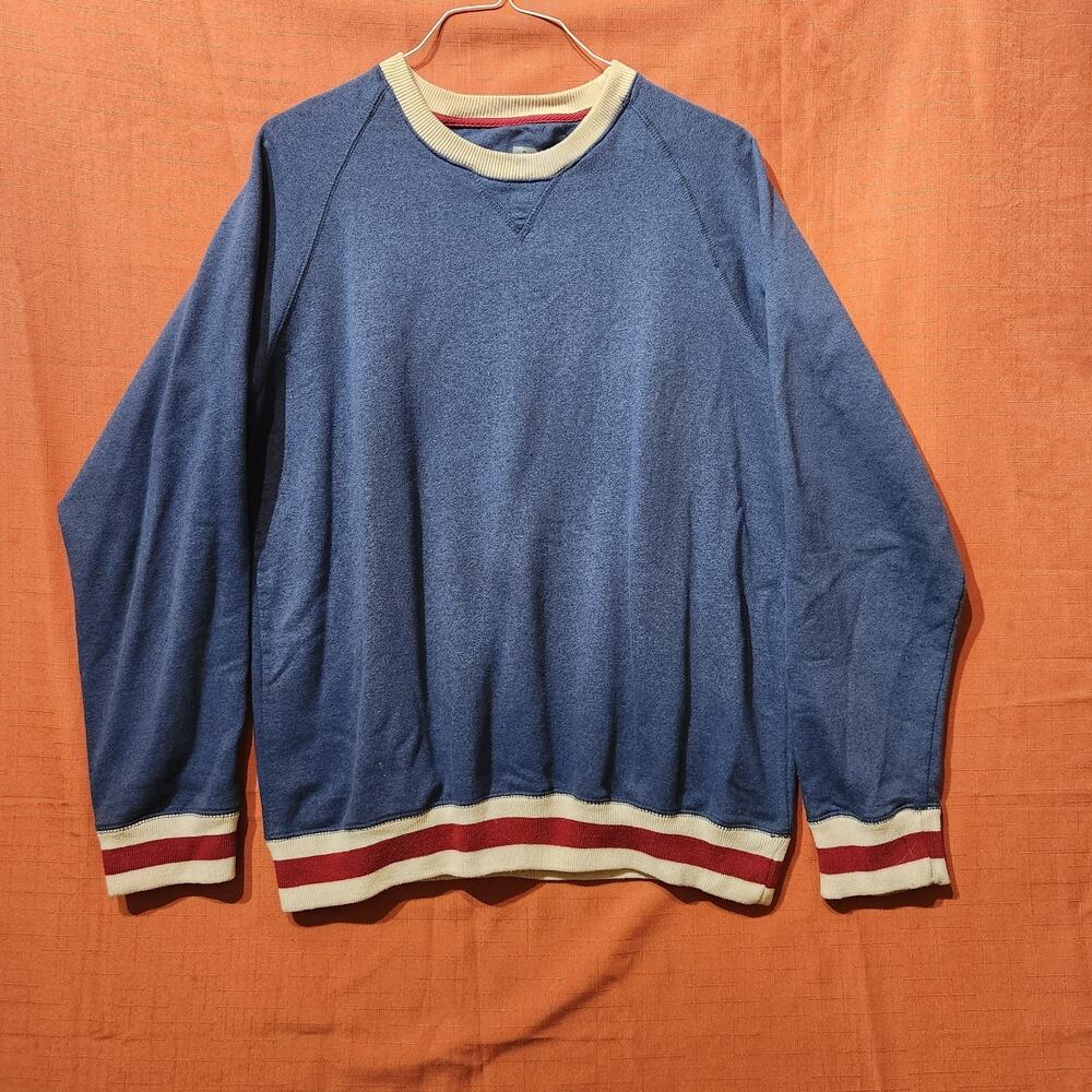 True Vintage Russell Retro Sweatshirt Men's XL Blue Crew Neck Red White Trim